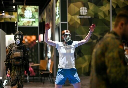 German army recruiters challenged visitors at a sports expo to fitness trials as part of a broader effort to drum up interest in military service