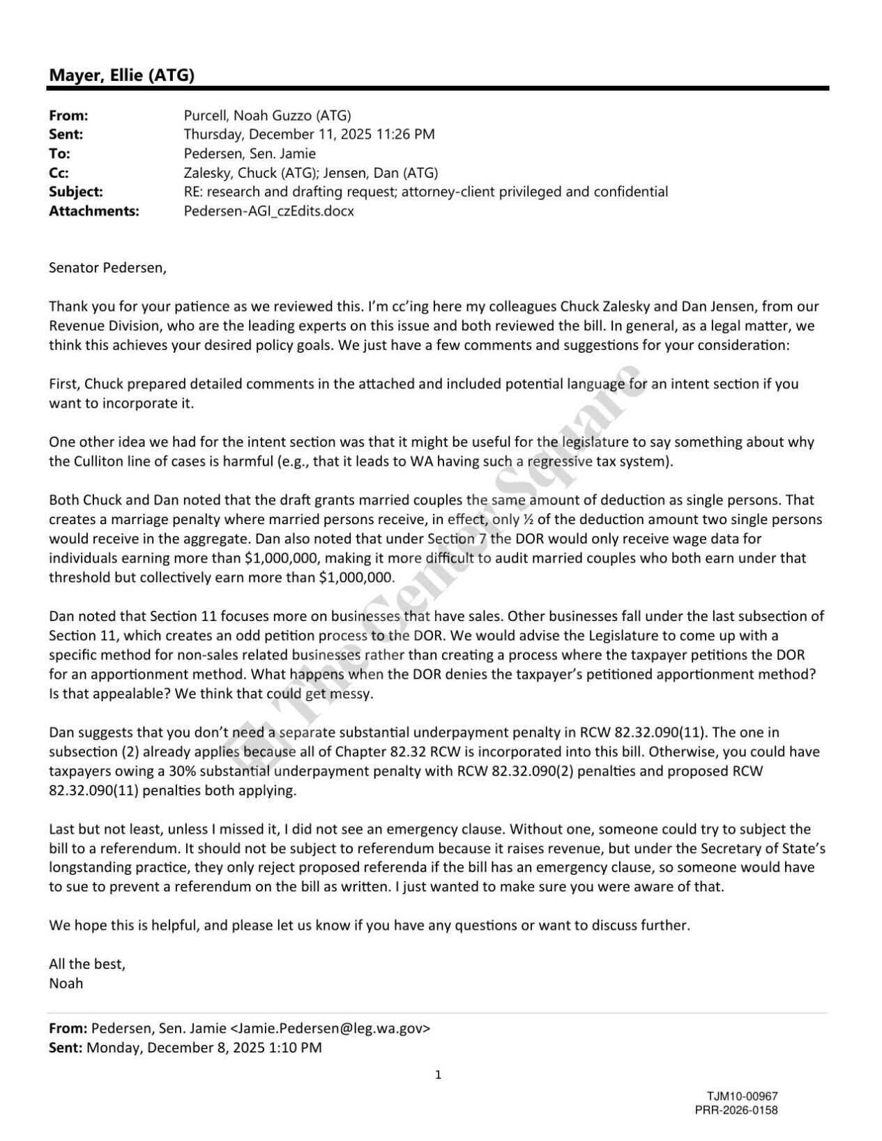 noah purcell proses an emergency clause