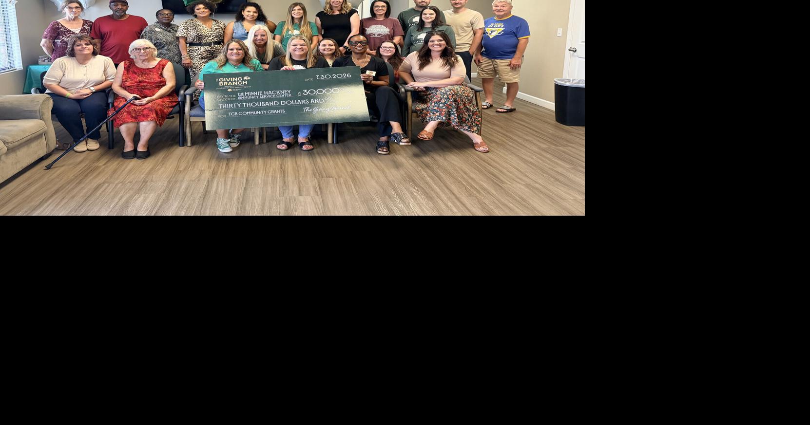 $30,000 grant to Minnie Hackney Community Service Center to open second floor for use