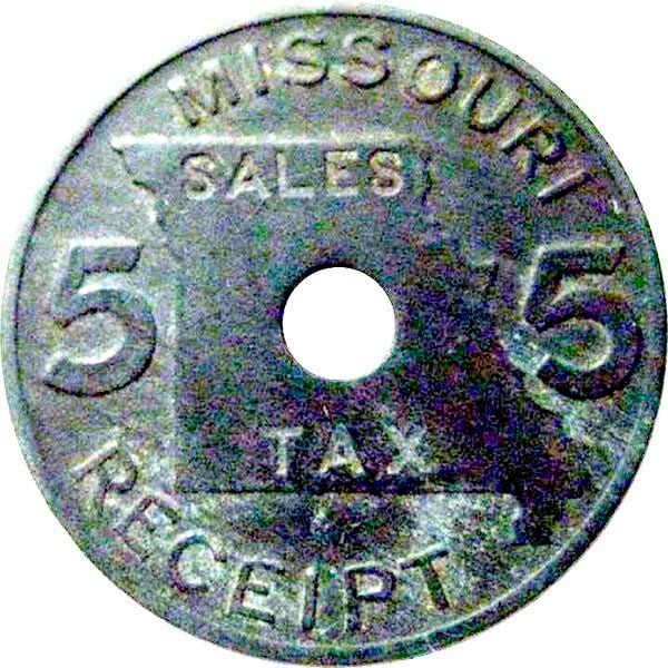 Bill Caldwell Missouri sales tax tokens made of TriState District