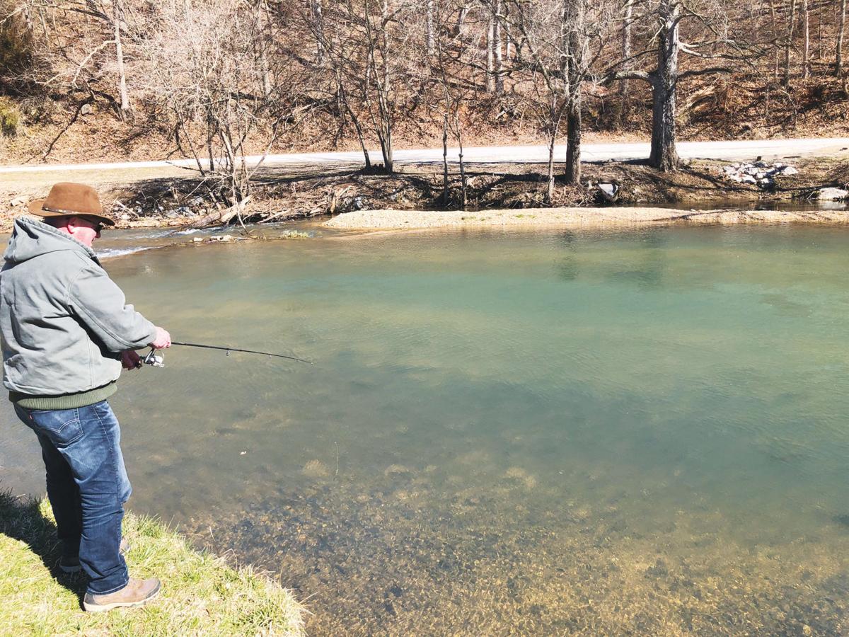 Andy Ostmeyer Hickory Creek Trout Fishing With A Rock Bass Bonus Lifestyles Joplinglobe Com