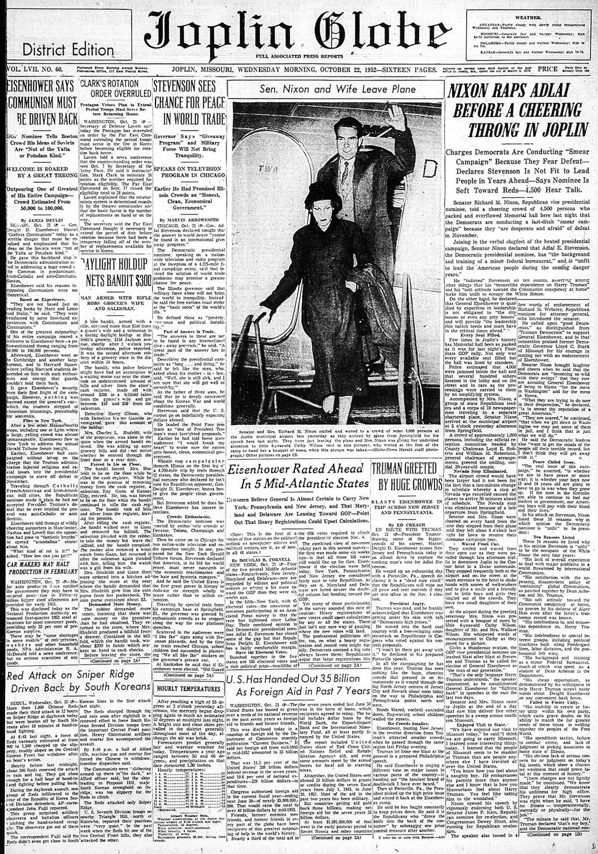 SLIDESHOW Joplin Globe front pages through the years Globe's 125th