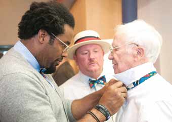 NFL linebacker Jones shares passion for Bow Tie Cause