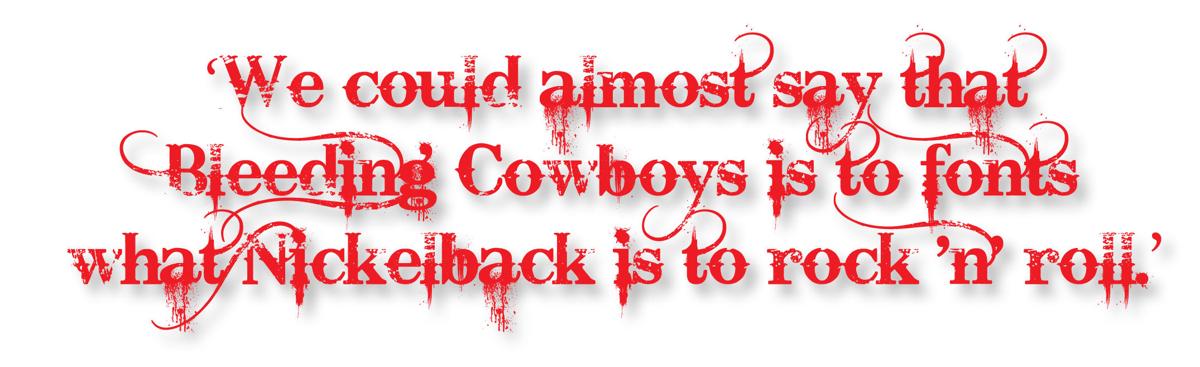 bleeding cowboy font clean