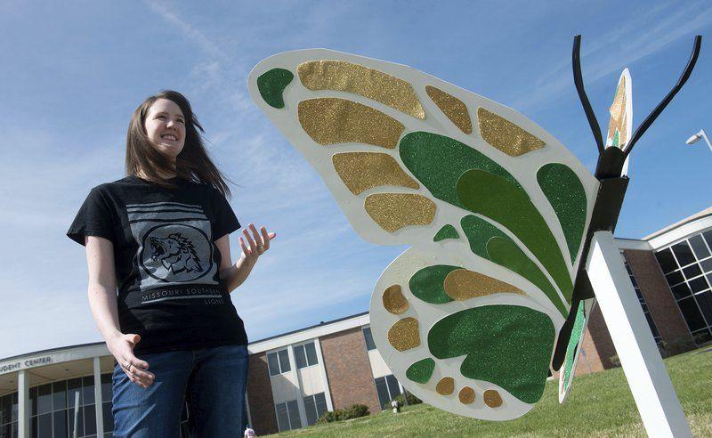 Butterfly sculptures taking flight across Joplin ahead of tornado