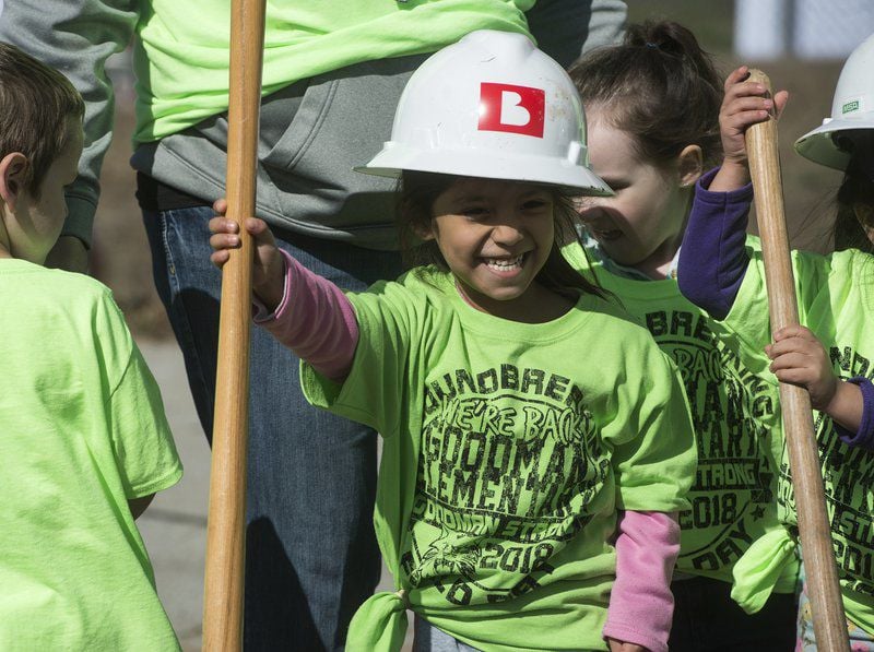 Goodman Elementary breaks ground on first anniversary of destructive