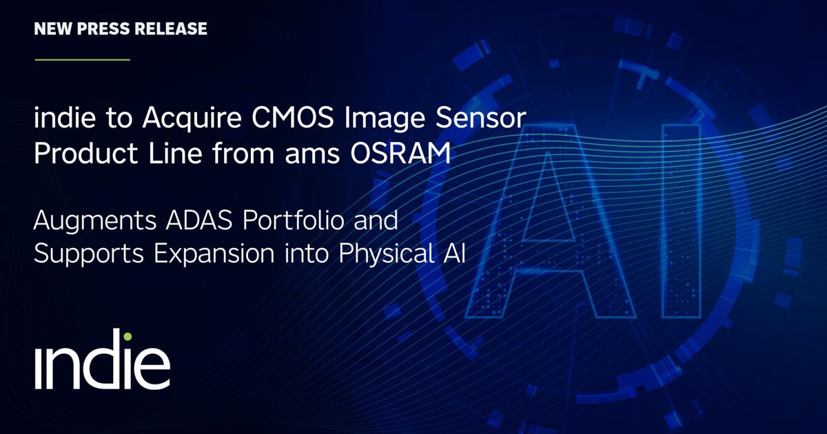 indie to Acquire CMOS Image Sensor Product Line from ams OSRAM ...
