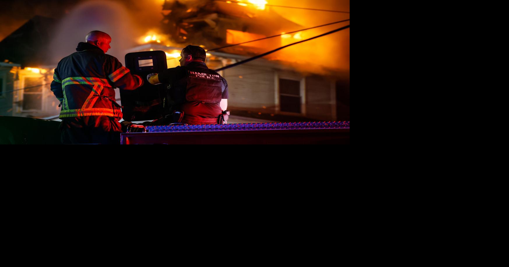 Hamilton police investigate after barricaded man fires shots, sets home ablaze