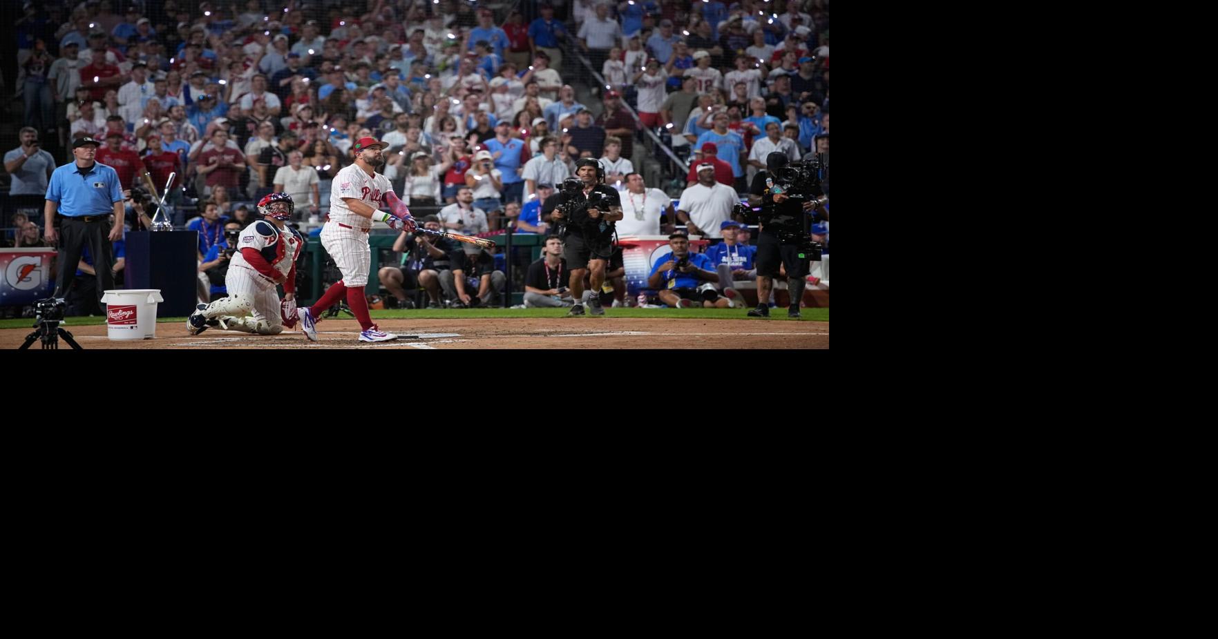 Jordan Walker spoils Philly's Kyle Schwarber party, rallies to win Home Run Derby Jordan Walker silenced Philadelphia's boo birds by homering on his last six swings, chasing down Phillies slugger Kyle Schwarber in the final round and becoming the first St. Louis Cardinal to win the Home Run Derby Dan Gelston - Associated Press Jul 14, 2026 Jul 14, 2026 Updated 1 hr ago