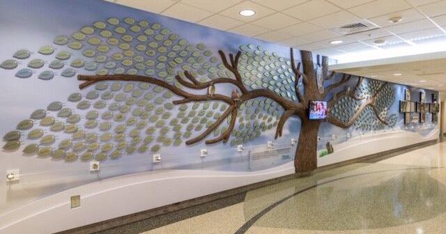 New wall display helps Mercy Health recognize those who support it