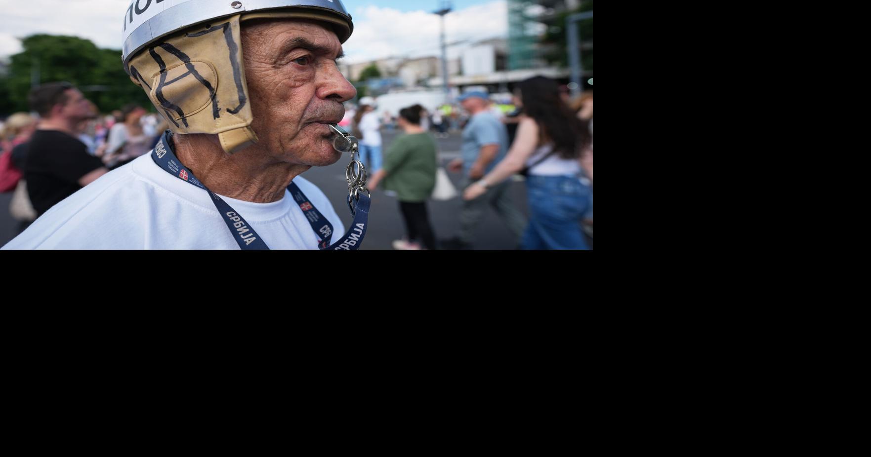CORRECTION Serbia Protest