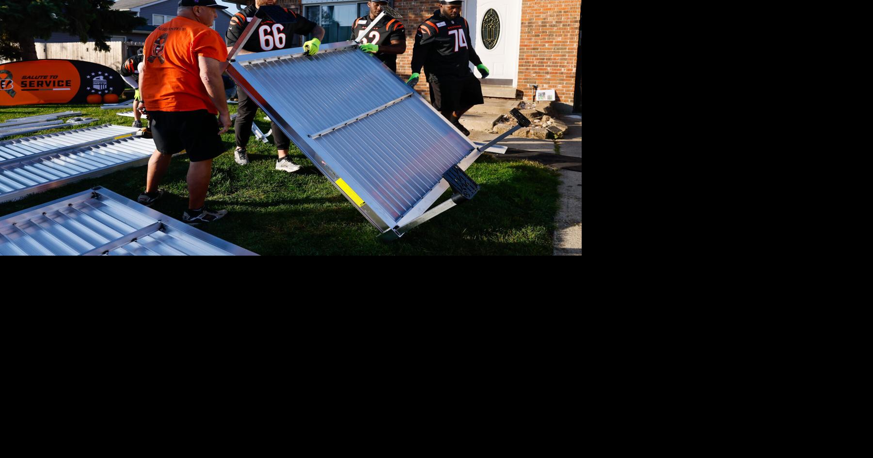 Cincinnati Bengals help build ramp for Liberty Twp. veteran’s home