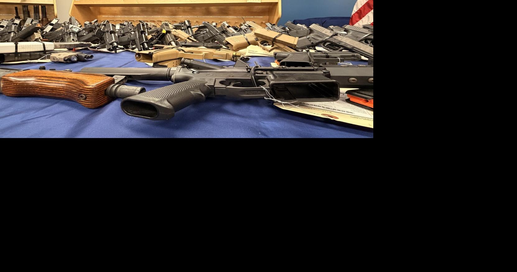 What will happen to the 176 guns seized in a Dayton federal operation?