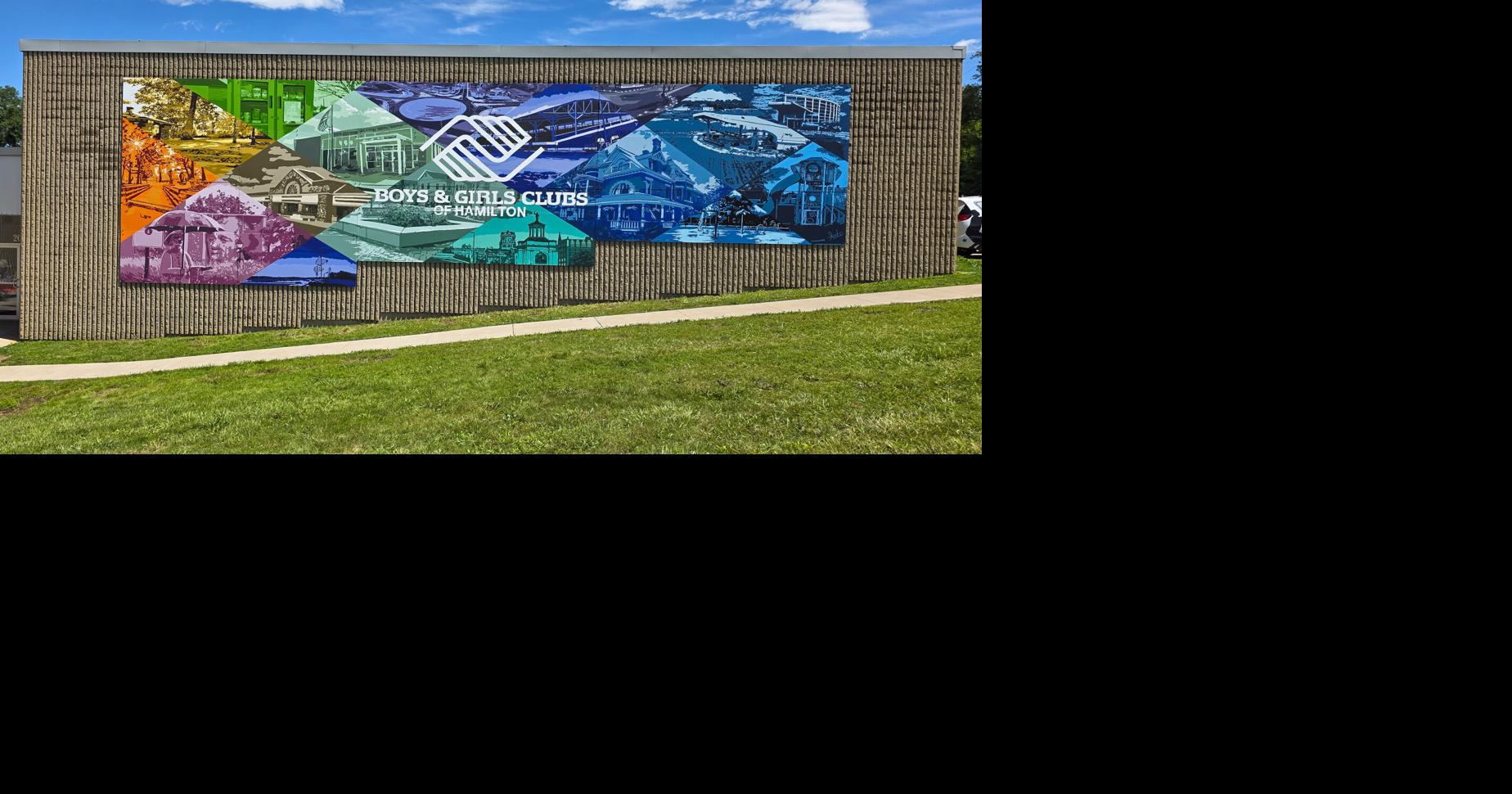 Community-painted mural unites all 17 Hamilton neighborhoods on Boys & Girls Club facade