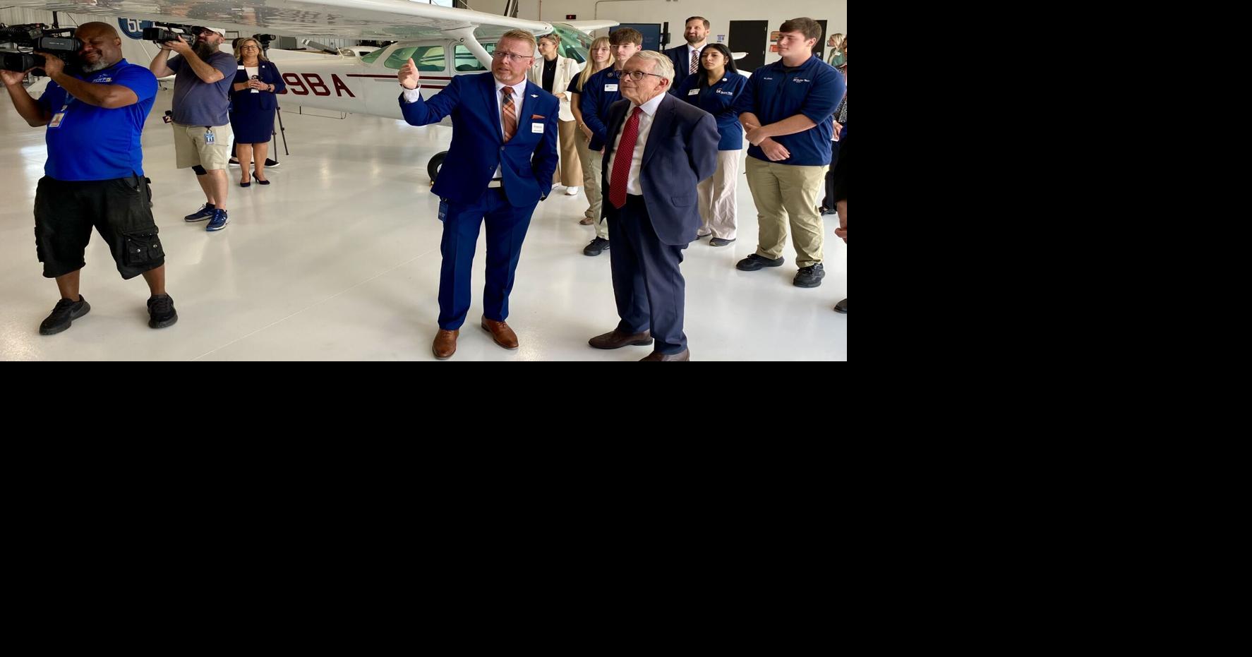 Gov. DeWine flies in to tour new $15M Butler Tech aviation school in Middletown