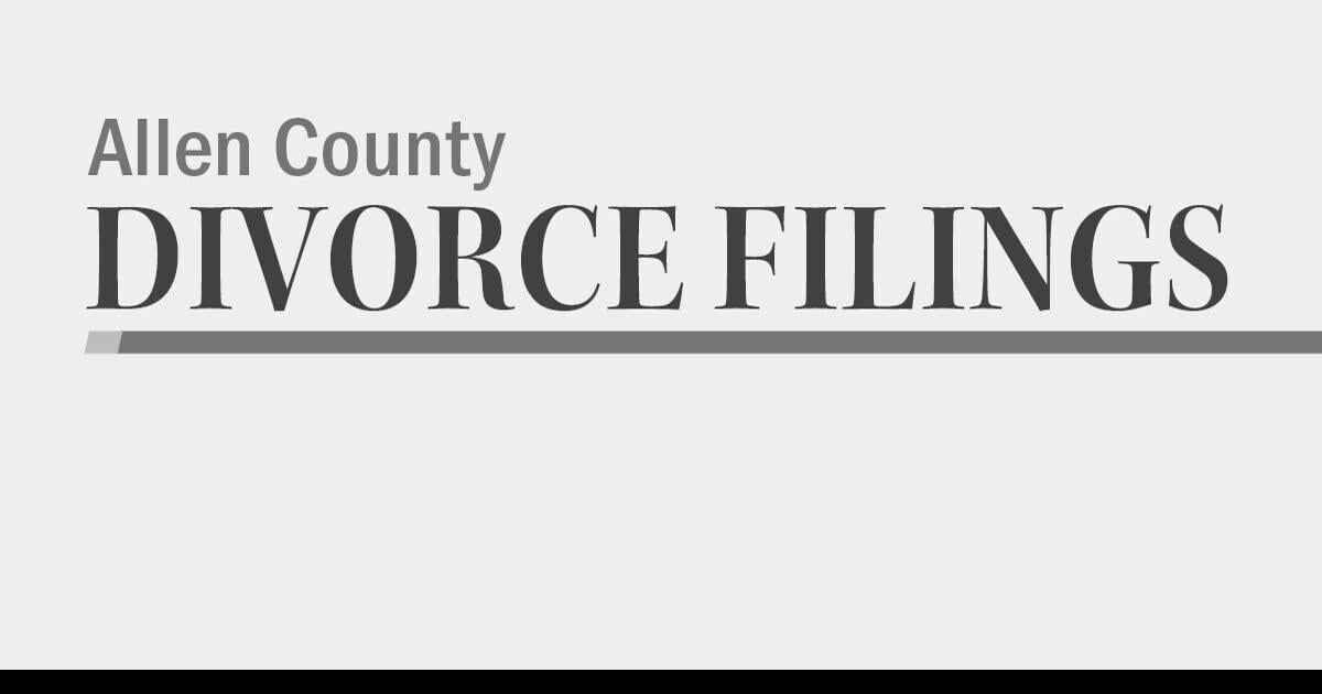 Divorce filings for Allen County, Indiana Divorces