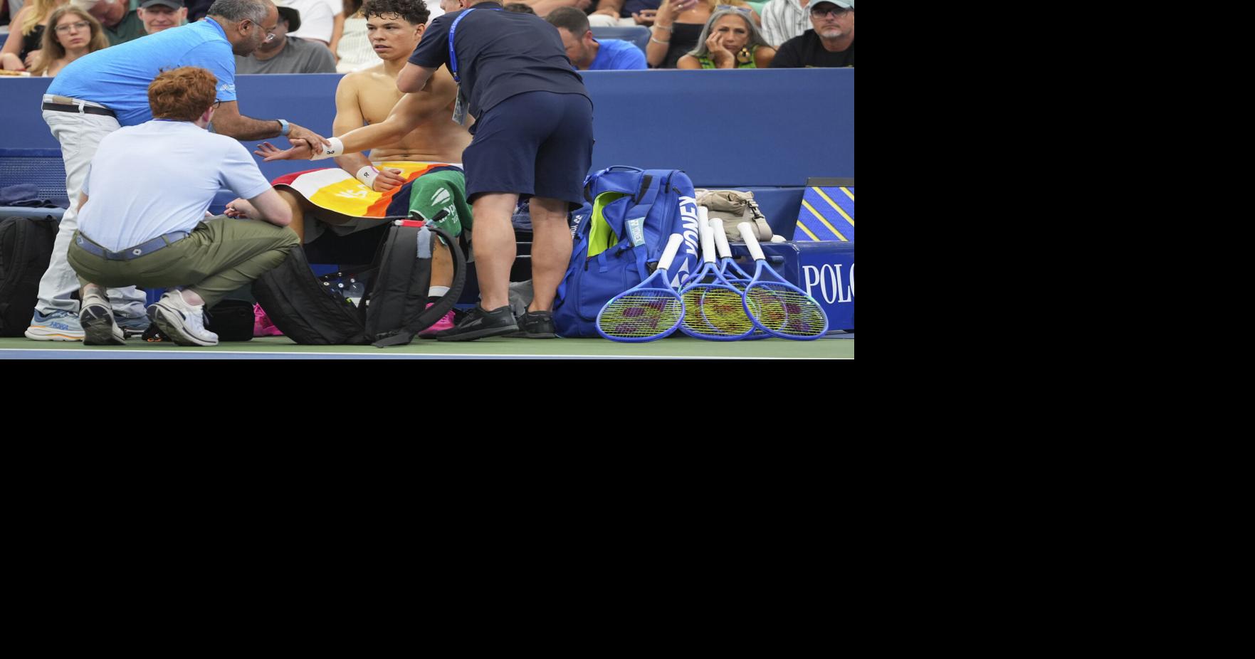 Shelton out of US Open after injuring shoulder just 2 American men