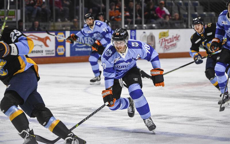 Lot Detail - T.J. Hensick - Toledo Walleye - Game-Worn Blue