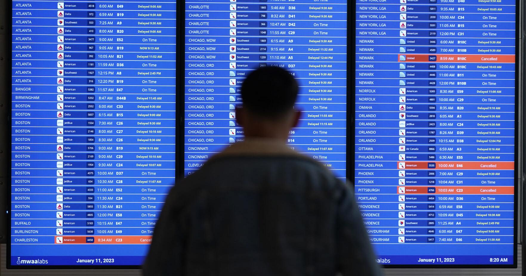 Flight disruptions cascade across US after computer outage - Vimarsana News