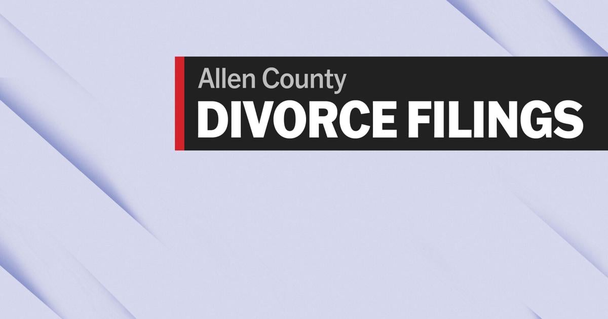 Divorce filings for Allen County
