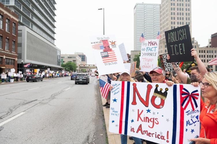 Thousands line downtown Fort Wayne streets for 'No Kings' protest ...