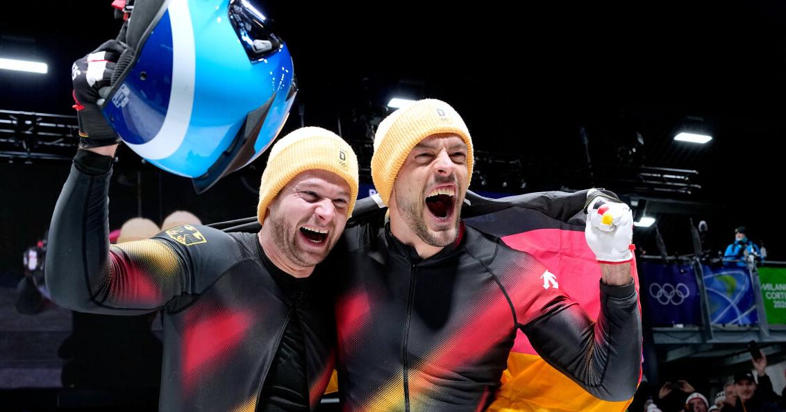 Lochner leads German 2-man Olympic bobsled sweep, Del Duca 4th for US