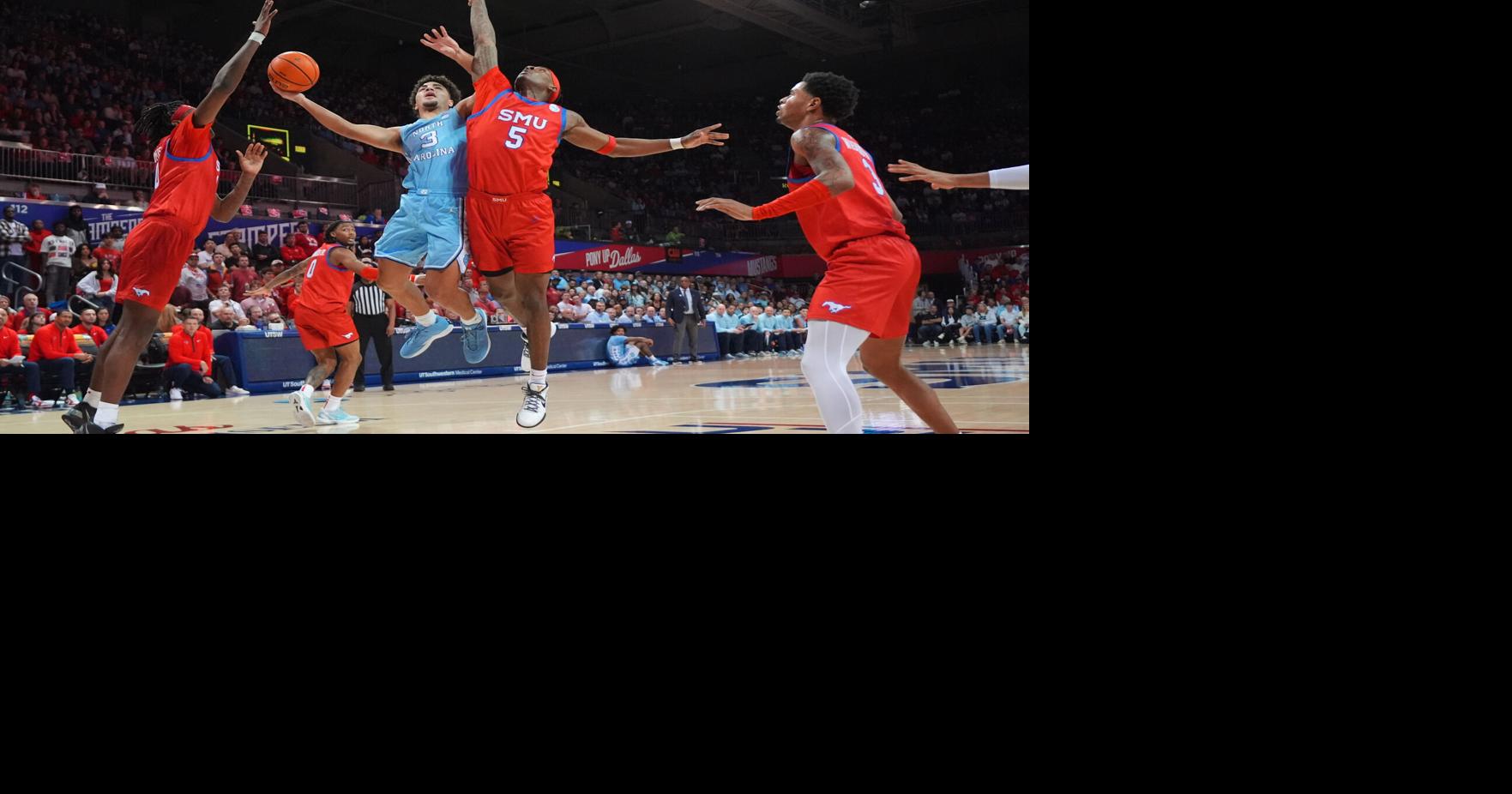 College Basketball Top 25: Boopie Miller posts double-double as SMU beats No. 12 North Carolina 97-83 in its ACC opener