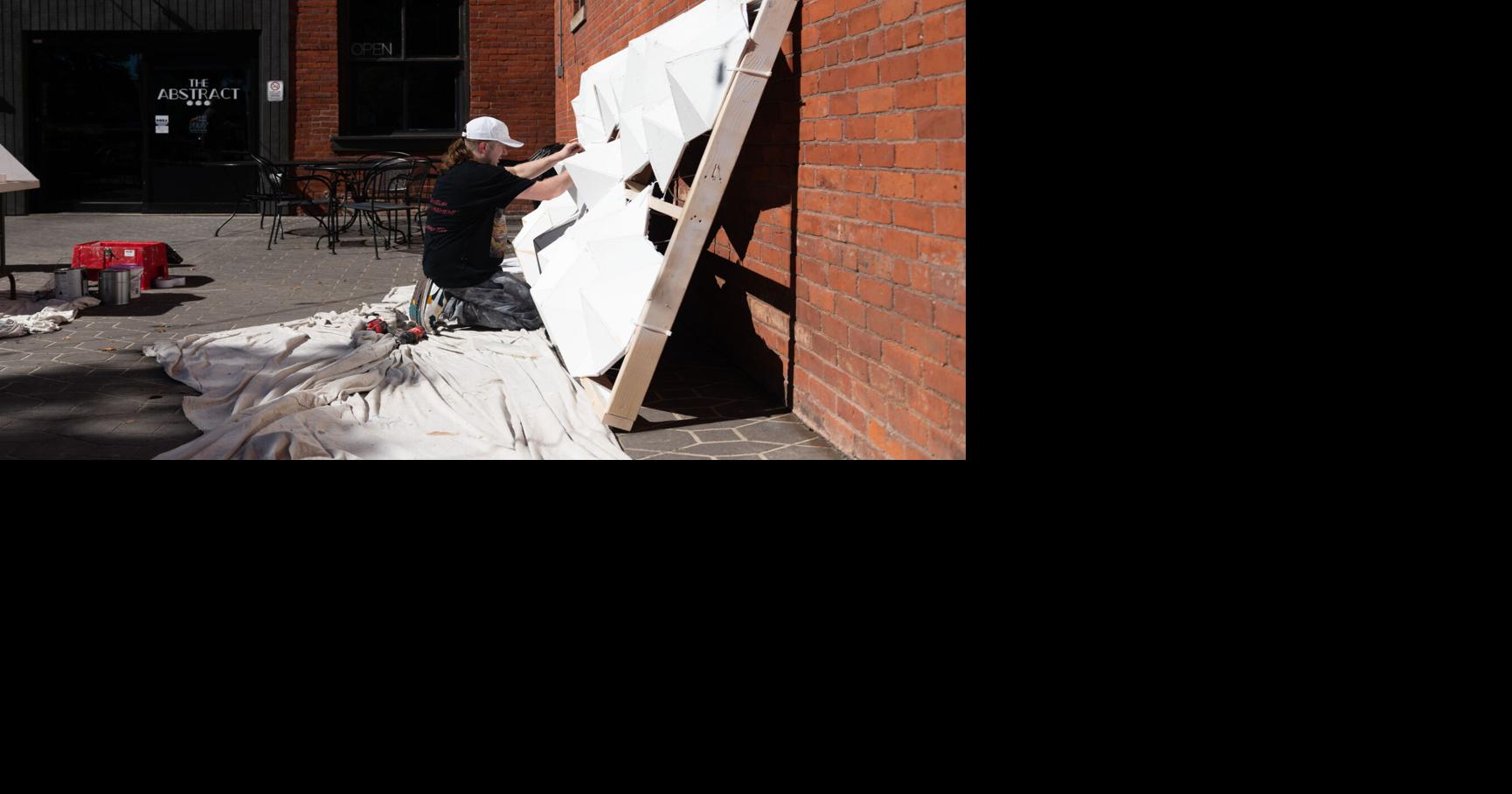 Local artist creates temporary projection mapping installation in downtown Fort Wayne
