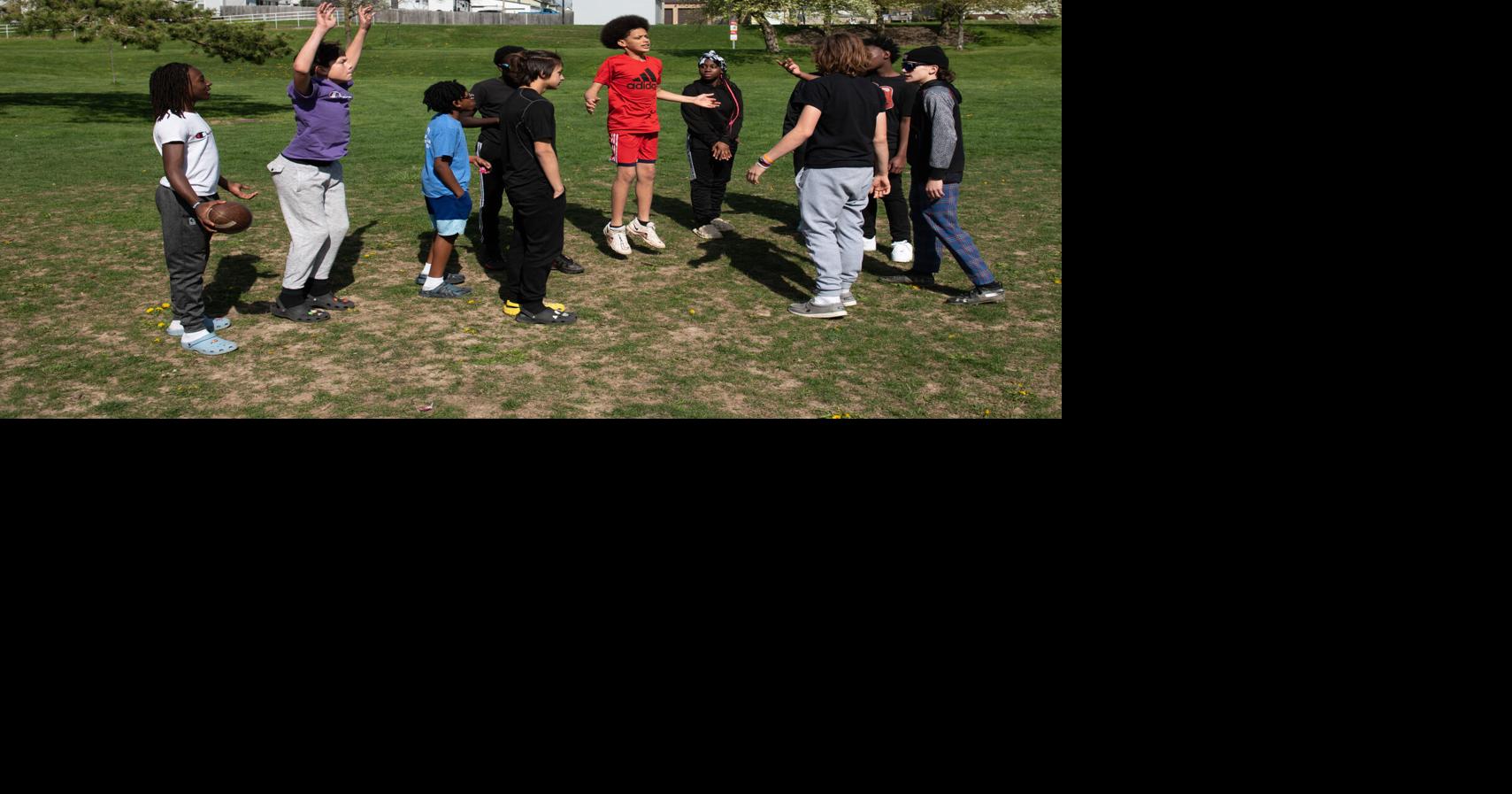 Pickup football at Hamilton Park Local