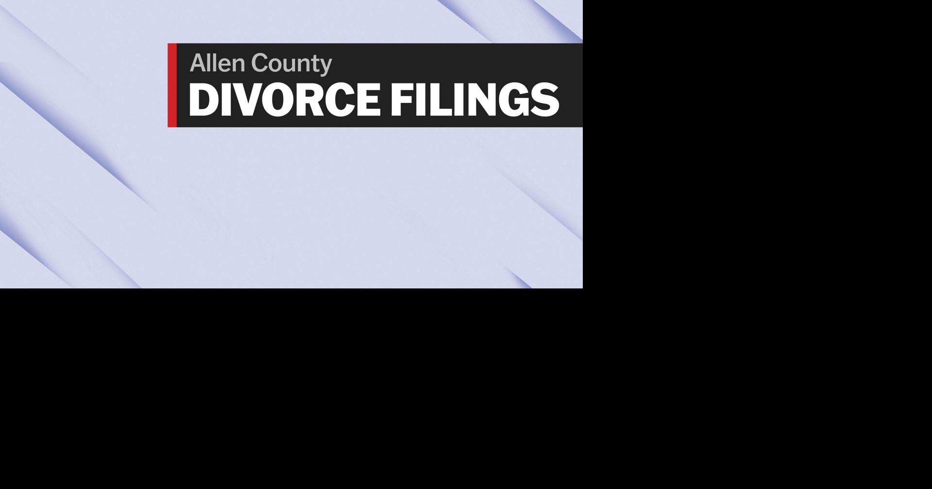 Divorce filings for Allen County