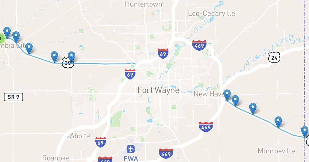INDOT study analyzes 6 intersections along U.S. 30 in Allen County - Vimarsana News