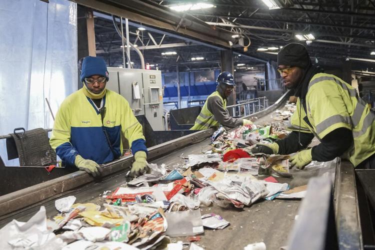A look inside the Republic Services recycling facility in Fort Wayne