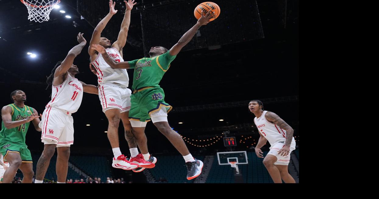 Wednesday's college basketball roundup: ND vs.Houston