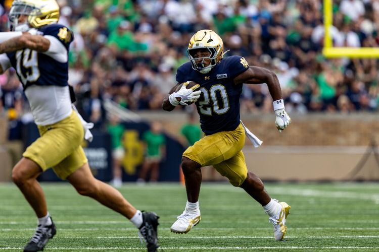 Irish freshman Jonaz Walton ascending in backfield | Notre Dame ...