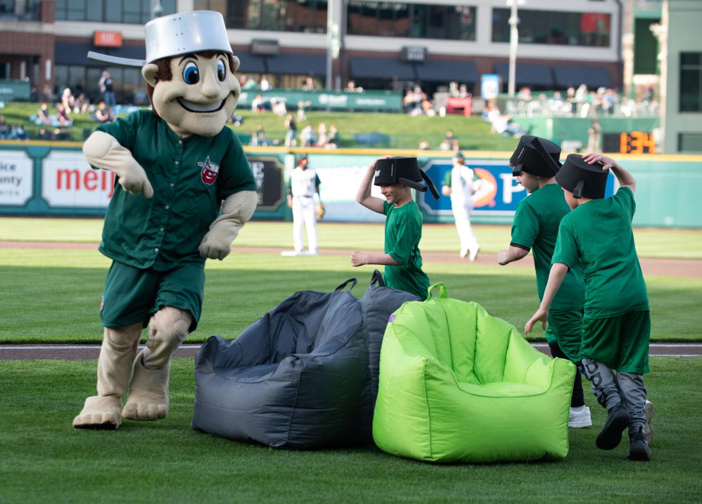 Boston mascots compete in musical chairs