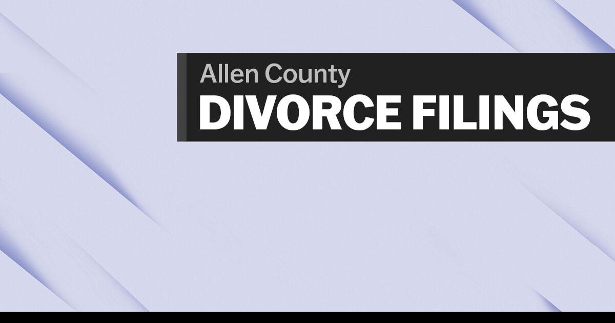 Divorce filings for Allen County, Indiana Divorces