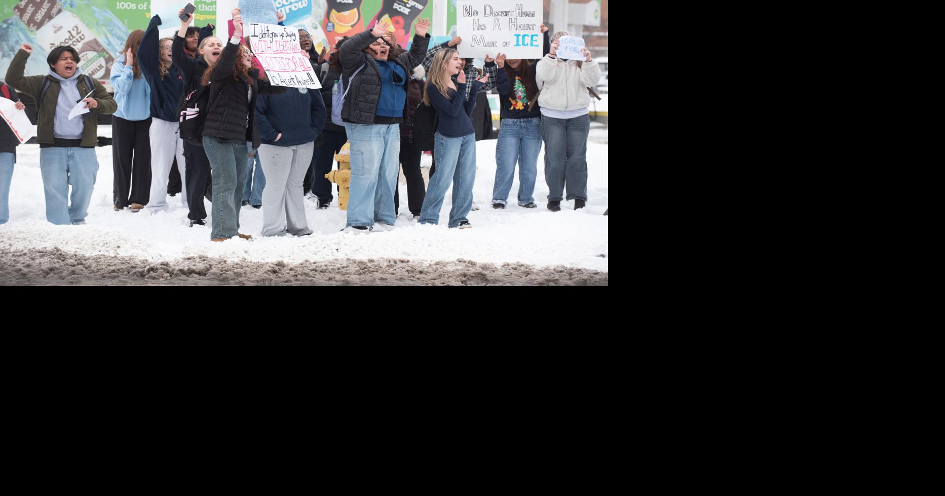 Fort Wayne high school students attend assemblies, walk out to protest ICE actions