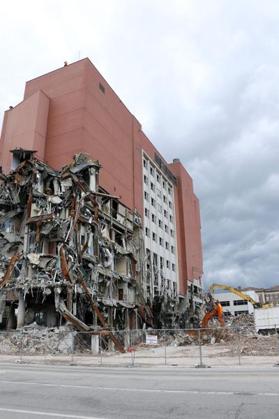 Demolition continues at the former St. Joseph Hospital