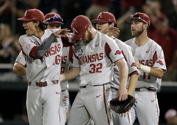 Arkansas beats Oregon State in CWS finals opener Colleges