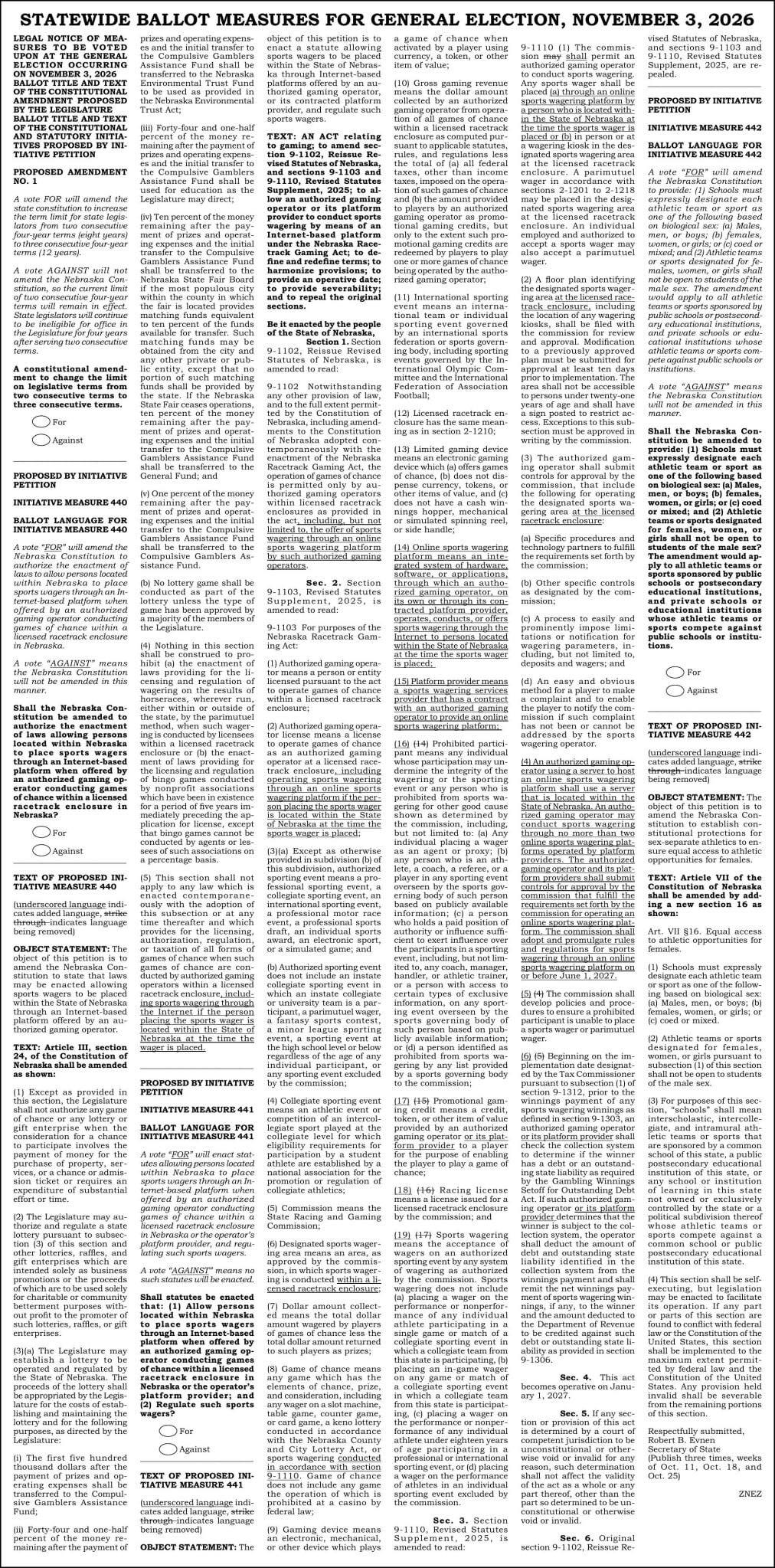 NE PRESS - ADVERTISING - Ad from 2026-10-27