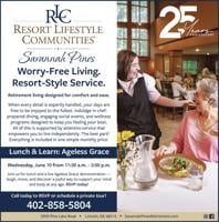 SAVANNAH PINES - Ad from 2026-06-07
