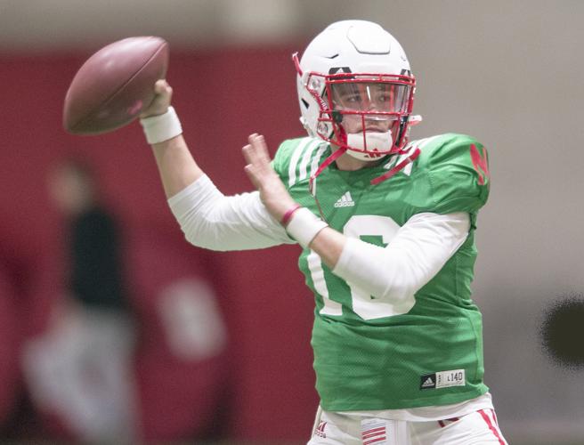 Nebraska football practice, 4/3/18