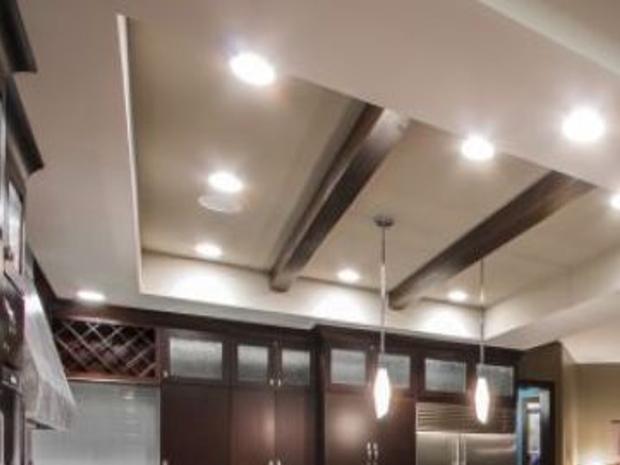 photo Faux Wood Beams Tray Ceiling beams other treatments add interest to