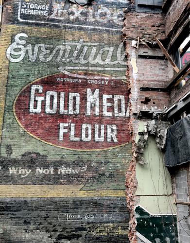 Sign exposed