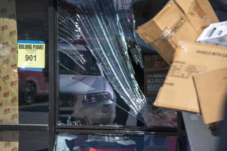 No injuries after car drives into Lincoln hardware store