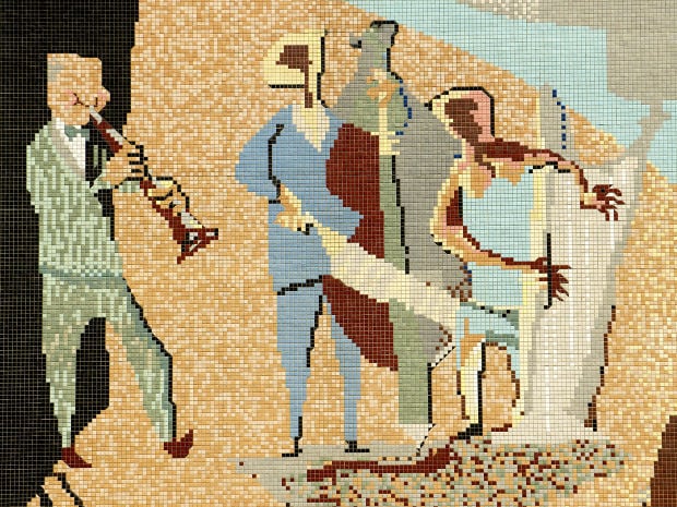 Pershing Center mural-musicians