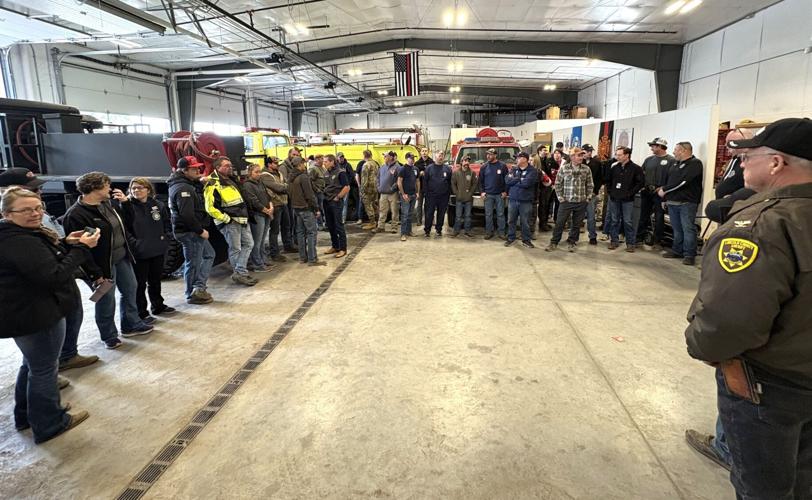 Gov. Pillen, Adjutant General Strong Tour Cottonwood Fire and Visit Brady Community