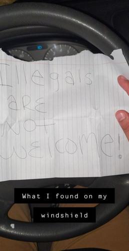 Garcia windshield note