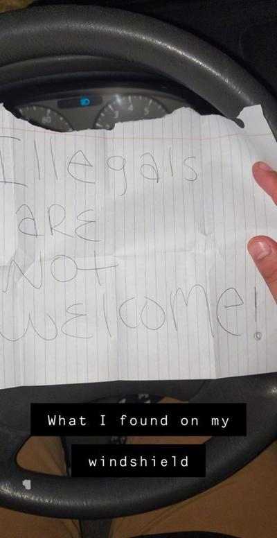 Garcia windshield note