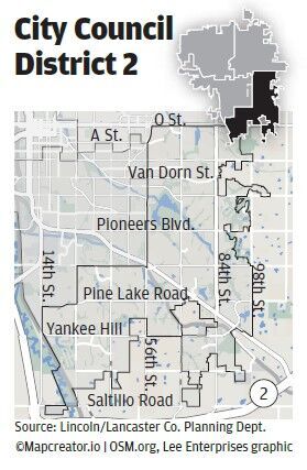 Lincoln City Council District 2 map